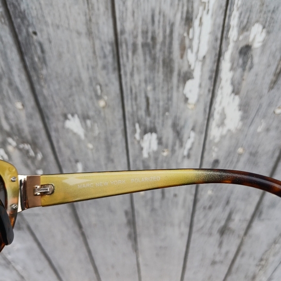 Marc New York Sunglasses Women Polarized Tortoise Wrap Shield Shades - Picture 5 of 8